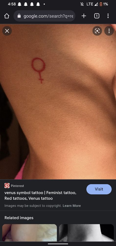 Venus Sign Tattoo, Venus Symbol Tattoo, Female Symbol Tattoo, Venus Tattoo, Feminist Tattoo, Venus Symbol, Symbol Tattoo, Female Symbol, Red Tattoos