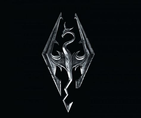 Skyrim logo dragon Skyrim Symbol, Skyrim Tattoo, Skyrim Dragon, Logo Dragon, Elder Scrolls V Skyrim, 4 Wallpaper, The Elder Scrolls, Windows Phone, Mystical Creatures