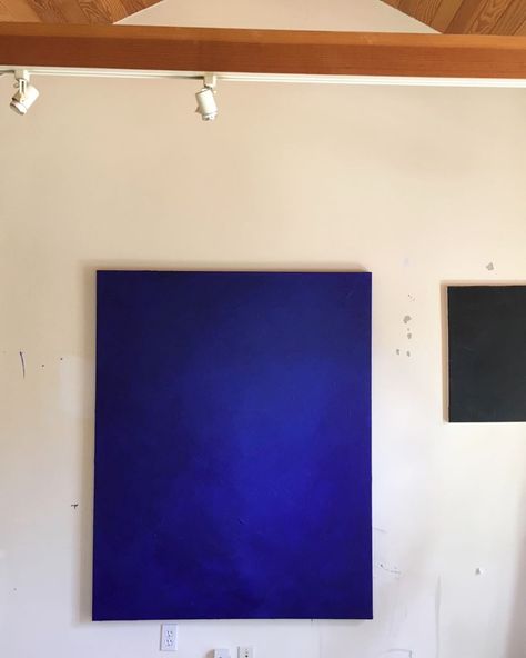 Electric Blue Interior Design, Cobalt Blue Painting, Cobalt Blue Art, Cobalt Blue Living Room, Cobalt Blue Bedroom, Royal Blue Painting, Cobalt Blue Bedrooms, Atmospheric Painting, Yves Klein Blue