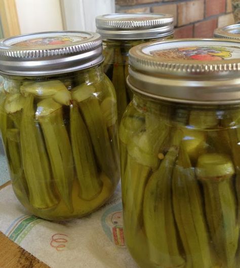 canning pickled okra ball blue book Canning Pickled Okra, Pickled Okra Recipe, Pickled Okra Recipes, Creole Spice, Okra Recipe, Easy Canning, Pickled Okra, Okra Recipes, Canning Vegetables