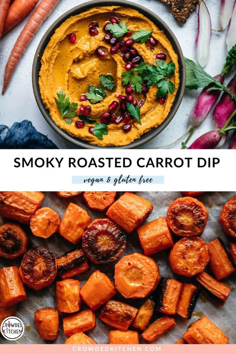 Arabisk Mad, Carrot Dip, Crowded Kitchen, Dip Easy, Roasted Carrot, Make Ahead Appetizers, Vegan Roast, Vegan Dip, Vegan Appetizers