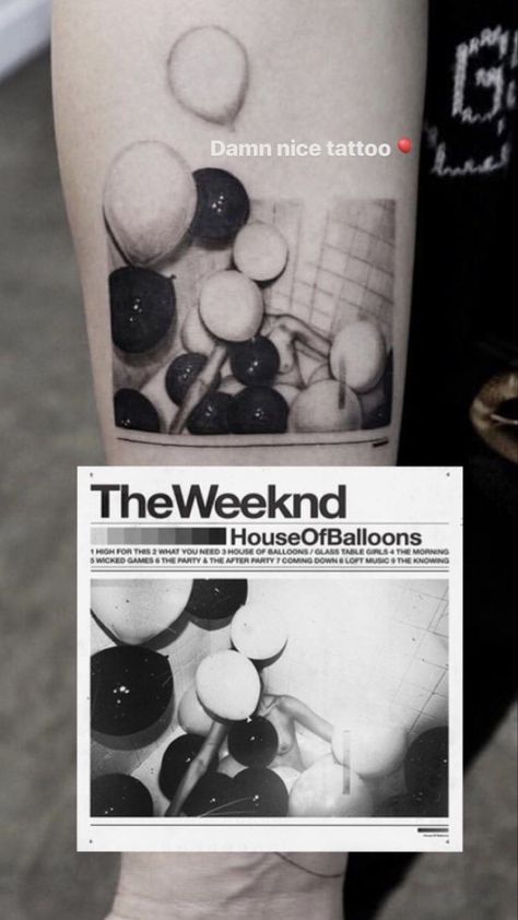 The Weeknd Tattoo Ideas Trilogy, Theweeknd Tattoo Ideas, Kissland Theweeknd Tattoo, Trilogy Tattoo The Weeknd, The Weeknd Kissland Tattoo, Starboy Tattoo The Weeknd, The Weekend Tattoos Ideas, House Of Balloons Tattoo, Xotwod Tattoo