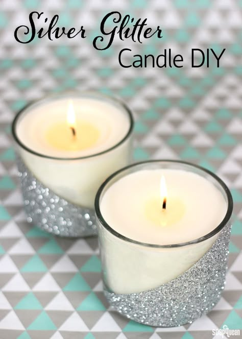 Diy Glitter Candles, Fun Crafts For Teens, Candle Recipes, Easy Crafts For Teens, Diy Candle Making, Glitter Jars, Play With Fire, Lotion Candles, Glitter Candles