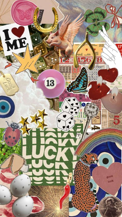 Lucky symbols, aesthetic collage, evil eye, affirmations, new year new me, lucky number, angel number, wish Eye Affirmations, Symbols Aesthetic, Number Angel, Number Wallpaper, Lucky Symbols, Eyes Wallpaper, New Year New Me, I Love My Friends, Lucky Number