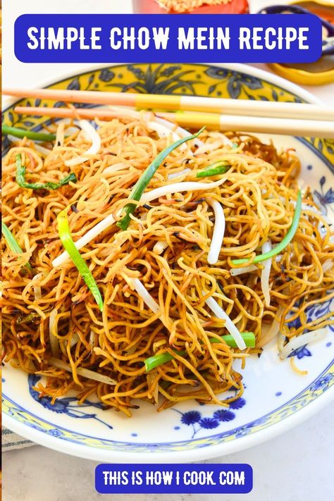 Craving restaurant-style Easy Chow Mein Noodles at home? Our simple recipe delivers the perfect blend of crispy noodles, and savory sauce. Discover the joy of homemade chow mein – quick, delicious, and sure to satisfy your takeout cravings. Perfect for busy weeknights! #ChowMein #EasyRecipes #HomemadeNoodles #QuickDinner"#ChowMeinNoodlesRecipe #ChowMeinNoodles #ChowMeinSauce Chow Mein Noodles Recipe, Easy Chow Mein, Easy Chow Mein Recipe, Homemade Chow Mein, Crispy Noodles, Chow Mein Recipe, Chicken Chow Mein, Chinese Cooking Wine, Chow Mein Noodles