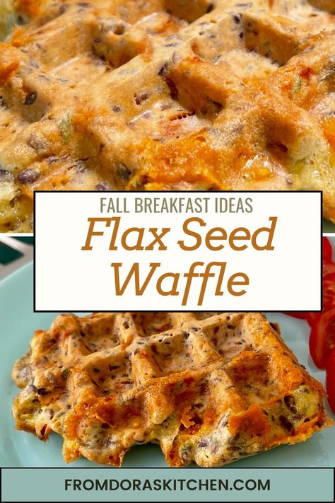 Start your cozy fall mornings with these delicious flaxseed waffles packed with cheese and bacon as your breakfast meal. This savory waffle recipe is the perfect fall breakfast idea to keep satisfied while being healthy and providing you energy for a day. Flaxseed recipe that will charm you at the first bite & become one of your favorite fall breakfast meal ideas that you will want to make again. Try my savory Flaxseed Waffle as your fall breakfast idea, and start your day with something magical Flaxseed Waffles, Flaxseed Recipe, Breakfast Meal Ideas, Savory Waffle Recipe, Bacon Waffles, Savory Waffles, Waffle Recipe, Flax Seed Recipes, Baked Bacon