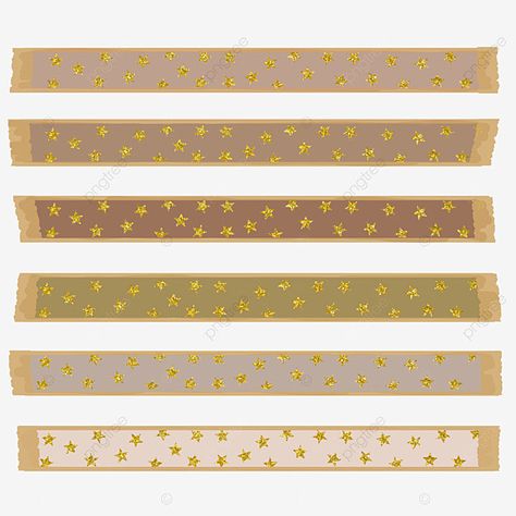 Washi Tape Png, Tape Png, Gold Washi Tape, Graphic Organizer Template, Star Png, Business Trendy, Pastel Brown, Organizer Template, Tape Pattern