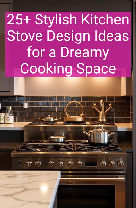 25+ Stylish Kitchen Stove Design Ideas for a Dreamy Cooking Space Stove Focal Point Kitchen, Kitchen Cabinets Around Stove, Stove Cabinet Ideas, Kitchen Gas Stove Ideas, Over Stove Microwave, Kitchen Stove Design, Kitchen Stove Ideas, Modern Kitchen Stoves, Stove Design