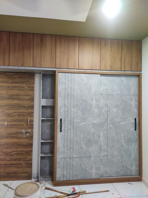 Bedroom Cuburd, Slider Cupboard Design, Marble Laminate Wardrobe, Marble Wardrobe Design, Sliding Wardrobe Laminate Design, Slider Wardrobe Design, Cloth Cabinet, Wardrobe Laminate Design, Sliding Door Wardrobe Designs