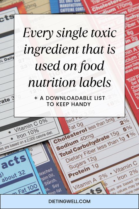 Toxic Ingredients To Avoid In Food, Toxic Ingredients To Avoid, Ingredients To Avoid In Food, Pantry List, Ingredients To Avoid, Toxin Free Living, Gmo Foods, Reading Food Labels, Artificial Food