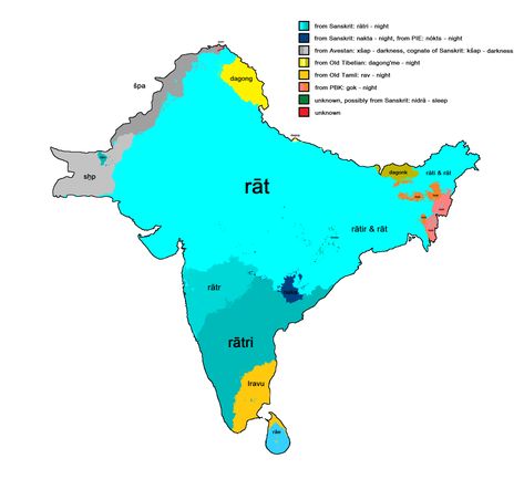 The word "night" in the Indian Subcontinent. Neck Tie Knots, Imaginary Maps, Indian Subcontinent, Infographic Map, Old Map, Tie Knots, Night In, Gaming Logos, Map