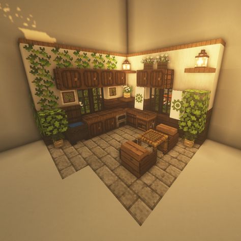 ˖⁺ ☁⋆ ୭ 🕊.⋆｡⋆༶⋆˙⊹ Minecraft House Interior Design, Cool Minecraft Interior, Interior For Minecraft House, Interior House Design Minecraft, Minecraft Interior Ideas Storage, Minecraft Fletcher House Interior, Minecraft Loom Building, Minecraft Kitchen Aesthetic, Minecraft House Interior Kitchen