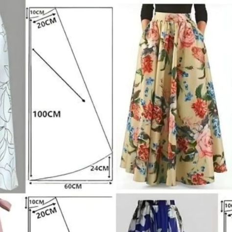 Clothing Sewing Patterns Free, Long Skirt Pattern, Clothing Pattern Design, Sewing Clothes Women, Blouse Drafting Patterns, Fashion Sewing Tutorials, Diy Blouse Pattern, Blouse Pattern Sewing, Skirt Patterns Sewing