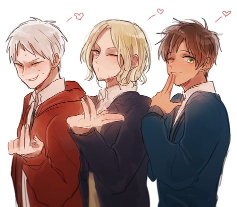 The countries of love, passion and... Prussia? Prussia Hetalia, Bad Touch Trio, Hetalia France, Bad Touch, Hetalia Russia, Friends Ideas, Boy Friends, Hetalia Funny, Hetalia Anime