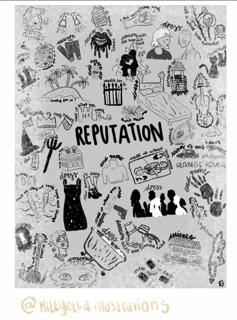 Taylor Swift Reputation Tour Reputation Art Taylor Swift, Reputation Taylor Swift Doodles, Reputation Taylor Swift Symbols, Taylor Swift Reputation Painting, Reputation Doodles, Reputation Bookmark, Taylor Swift Reputation Drawing, Reputation Tattoo Ideas, Reputation Painting