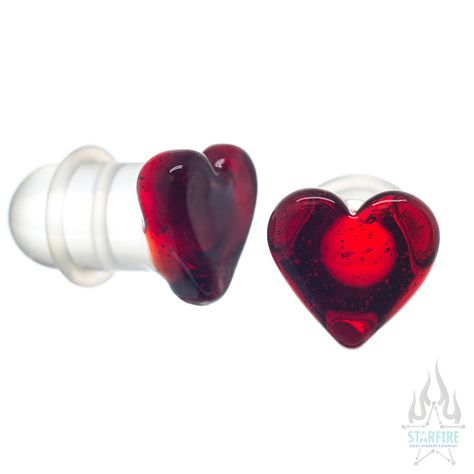 Heart Glass Plugs Description & Features: You will LOVE these plugs! Available as both single-flared and double-flared in 6 ga. through 1/2" Wearable length: Single flare is approximately 9.5mm Double flare is approximately 7.5mm Sold as a pair ★★★★★★★★★★★★★★★★★★★★★★ Brand: Glasswear Studios Collection: 40324 Material(s): Borosilicate Glass Item Code: Xheart Commonly worn in: stretched lobes Search Keywords: 6g, 4g, 2g, 0g, 00g Updated: 02/24/2021 16 Mm Gauges, Cute Gauges Plugs, Cute Plugs Ears, 6g Stretched Ears, 2g Stretched Ears, Cute Gauges, Glass Gauges, Glass Ear Plugs, Gauges Jewelry