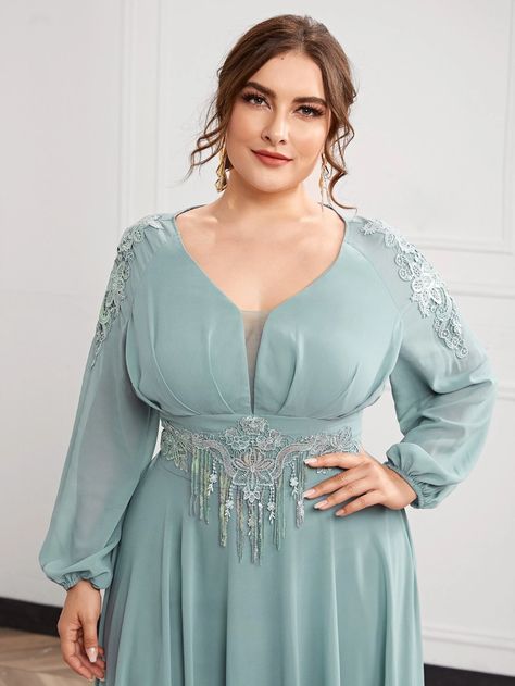 Plus Appliques Bishop Sleeve Maxi Dress for Sale Australia| New Collection Online| SHEIN Australia Bishop Sleeve Dress, Dress For, Maxi Dress Online, Bishop Sleeve, Sleeve Maxi Dress, Dress Plus Size, Dress For Sale, Shein Style, Maxi Dress With Sleeves