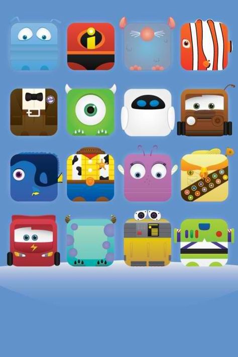 Disney PIXAR characters iPhone wallpaper Sf Wallpaper, Ipod Wallpaper, Swimming With Dolphins, Cute Disney Characters, Disney Pixar Characters, Disney Characters Wallpaper, Iphone 5 Wallpaper, Disney Cards, Disney Monsters