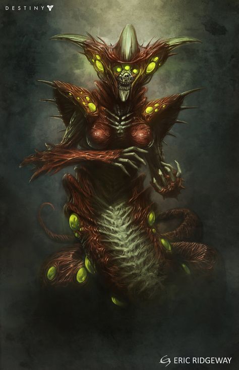 "Hive Priestess" by Eric Ridgeway (Emortal982) | Bungie | Destiny | #SciFi #Alien #Videogames Fate Core, Destiny Fallen, Darkness Dragon, Mutant Chronicles, Destiny Comic, Tat Inspiration, Destiny Art, Destiny Game, Savage Worlds