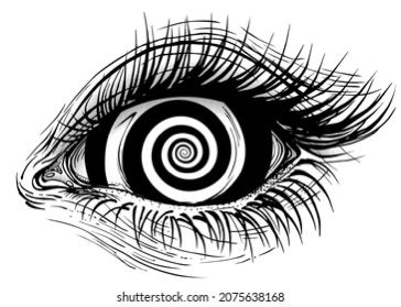 Illustration Realistic, Eyes Drawing, Human Eye, A Girl, Vector Illustration, Human