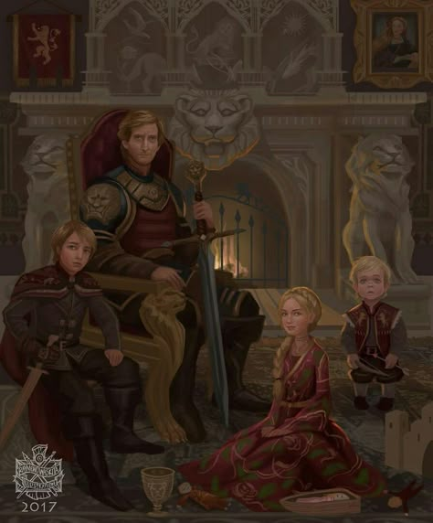 I like how cersei has three dolls that are suppose to be her children and how they died is how they are positioned Lannister Family, Lannister Aesthetic, Lannister Art, Jamie Lannister, Dessin Game Of Thrones, Game Of Thrones Books, Got Game Of Thrones, Asoiaf Art, Jaime Lannister