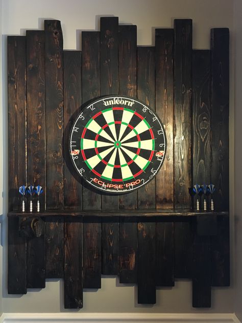 Dart Board Backdrop $20 Dart Board Ideas Diy, Dart Backboard Ideas, Diy Dart Board Cabinet, Dart Board Backboard Diy, Dart Board Wall Ideas, Diy Dart Board, Dartboard Backboard, Dart Board Ideas, Dart Backboard