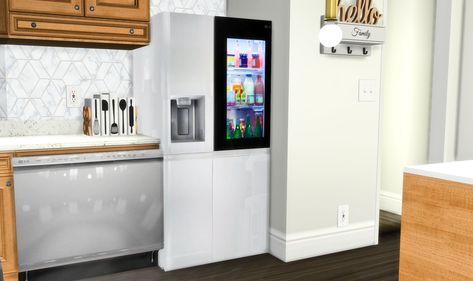 Smart Fridge, Smart Refrigerator, Sims 4 Kitchen, Sims 4 Traits, Sims 4 Studio, The Sims 4 Pc, Free Sims 4, Sims 4 Children, Sims 4 Game Mods