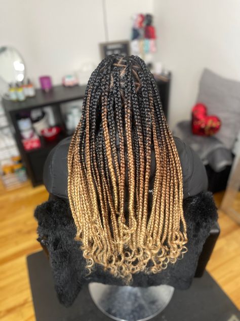 Blond ombré braids. 1b/30/27 gradient braids. Curled ends long box braids. Box Braid Blonde, Blonde Ombre Braids, Ombre Braids, Braids Styling, Braiding Hairstyles, Ombre Braid, Blond Ombre, Blonde Braids, Box Braid