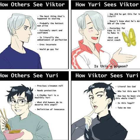 Yuri On Ice Fanart, All Out Anime, Yuri On Ice Comic, Katsuki Yuri, Pork Cutlet, Viktor Nikiforov, Victor Nikiforov, Yuri Katsuki, Ice Skaters