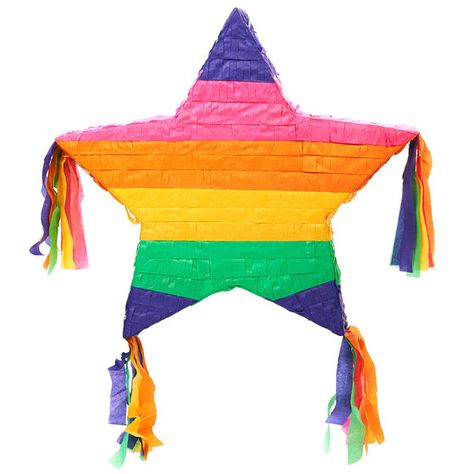 Rainbow Star 16" Pinata Rainbow Pinata, Star Pinata, Rainbow Party Supplies, Costumes For Work, 16 Balloons, 100th Birthday Party, Pinata Fillers, Rainbow Parties, Diy Party Decor