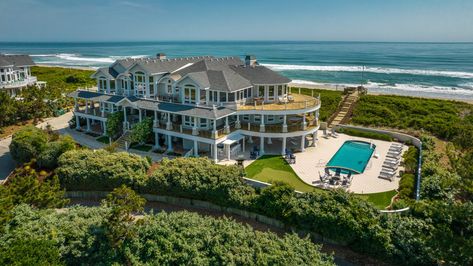 Most Expensive Home in Outer Banks History Graces Market Big Beach House, Outer Banks Beach House, Oceanfront Vacation Rentals, Corolla Nc, Outer Banks Beach, Expensive Houses, Saltwater Pool, Beach Hotels, Outer Banks