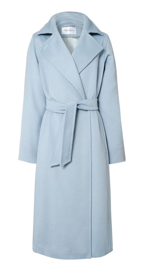 Wool Wrap Coat, Piece By Piece, Longline Coat, Tailored Coat, Blue Coat, Boutique Moschino, Wrap Coat, Classic Coats, Blue Coats