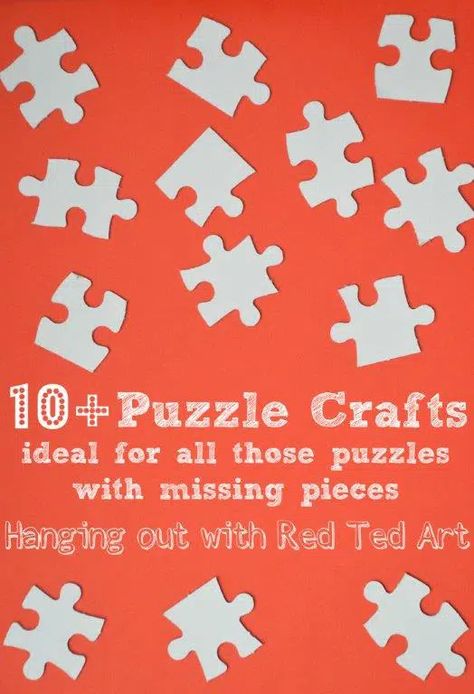 Gifts Kids Can Make - Puzzle Coasters Puzzle Piece Art, Puzzle Piece Crafts, Puzzle Ideas, Puzzle Party, Red Ted Art, Puzzle Crafts, Cheap Crafts, Puzzle Art, Lesson Ideas