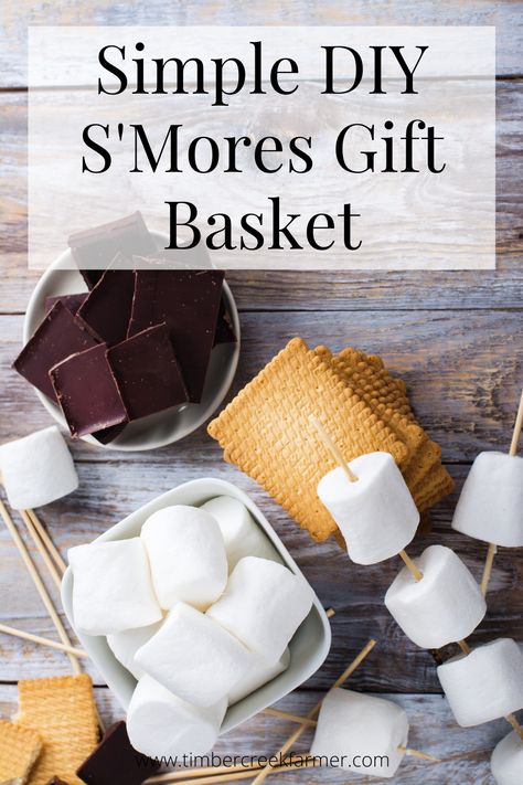 A DIY S’Mores Gift Basket is a perfect homemade gift to give to friends and family any time of the year. Check out this quick and easy gift basket idea that everyone will love.