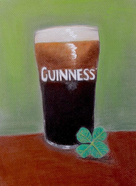 Guinness Painting, Guinness Pictures, Pint Of Guinness, Guinness Beer Aesthetic, Vintage Guiness Posters, Beer Painting, Irish Beer, Cute Canvas Paintings, Cute Canvas