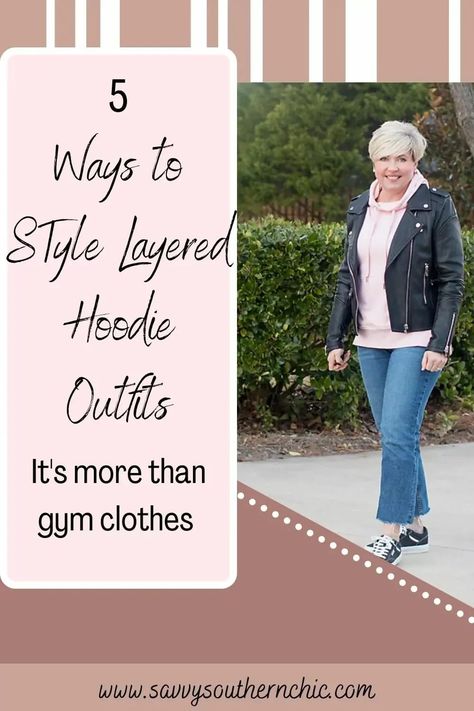 If you are looking for ideas on how to style hoodies or how to dress up a hoodie, check out these five cute hoodie outfits. Sweater And Hoodie Outfit, Blazer And Hoodie Women, How To Layer Hoodies, How To Wear A Hoodie Outfits, Womens Hoodie Outfit Style, 2023 Hoodie Trends, How To Dress Up A Hoodie And Jeans, Women’s Hoodie Outfit, Hooded Sweatshirts Outfit For Women