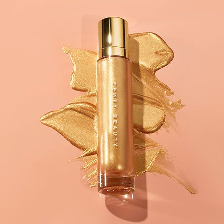 FENTY BEAUTY by Rihanna Body Lava Body Luminizer in Trophy Wife Image 6 Body Lava, Body Luminizer, Rihanna Body, Shimmer Body Lotion, Maquillage On Fleek, Sunkissed Skin, Natural Glowy Makeup, Self Tanners, Gold Beauty