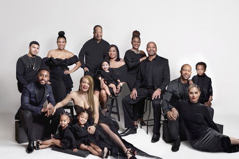 Black Theme Family Photoshoot, Black Christmas Pictures Family Photos, Family Staircase Photoshoot, Family Of 10 Photoshoot, Black Tie Family Photo Shoot, Royal Family Photoshoot Ideas, All Black Family Photoshoot, Classy Family Photoshoot, Family Shoot Outfit Ideas