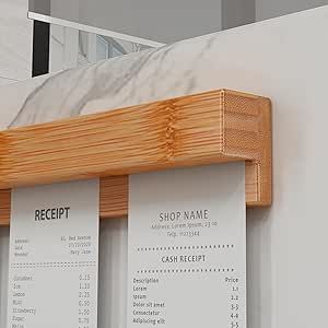 Generic Restaurant Ticket Holder Receipt Holder Bamboo Order Rack Ticket Rack Silver Kitchen Slide Check Rack for Office Cafes Pubs (20 Inch), Natural, ZFCDJ50 Receipt Holder, Silver Kitchen, Restaurant Order, Ticket Holder, Price Labels, Ticket Holders, Office Cafe, Office Products, Woodworking