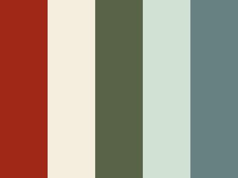 "Sage and beyond" by TheDesignWorks blue, cream, green, red, rusty, sage Red Blue Green Living Room, Blue Green Red Living Room, Olive And Red Color Scheme, Red Green Living Room, Red And Green Complimentary Colors, Red Green Bedroom, Green Red Kitchen, Sage And Red Living Room, Green Blue And Red Color Scheme