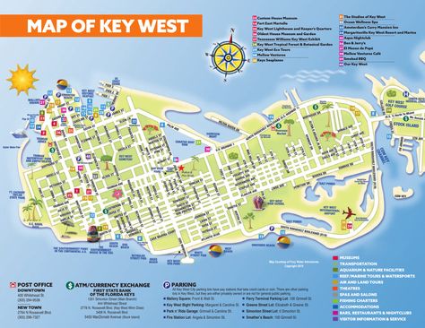 Map Of Key West, Margaritaville Key West, Key West Map, Red Dress Run, Key West Lighthouse, Map Key, Florida Travel Destinations, Florida Attractions, Key West Resorts