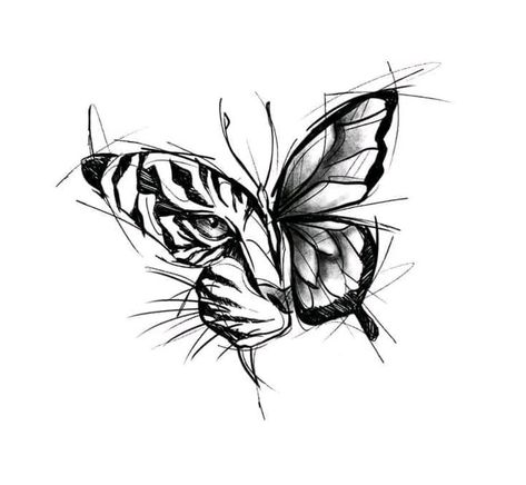 Butterfly Tattoo Designs Men Arm, Guy Butterfly Tattoo, Half Lion Half Butterfly Tattoo, Butterfly Lion Tattoo, Sharpie Butterfly, Butterfly Tattoo Designs Men, Butterfly Tiger Tattoo, Butterfly With Eyes Tattoo, Butterfly Tattoo For Men