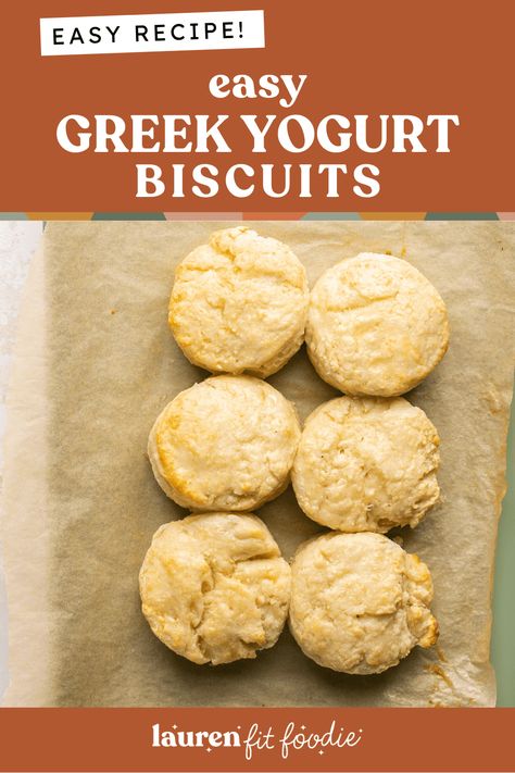 Flaky, buttery, tender - these Greek Yogurt Biscuits are an absolute DREAM! They come together easily with just 15 minutes of prep and a few ingredients you probably already have. And with no buttermilk required! We'll be using greek yogurt instead which helps keeps these biscuits nice and tender! Yogurt Biscuit Recipe, Healthy Biscuits Recipe, Greek Yogurt Biscuits, Yogurt Biscuits, Healthy Biscuits, Greek Yogurt Breakfast, Protein Yogurt, Greek Yogurt Recipes, Healthy Muffin Recipes