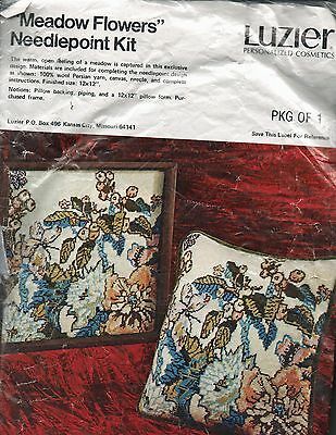 MEADOW FLOWERS NEEDLEPOINT Kit Luzier Finished Size 12in x 12in New Old Stock - $29.95 | PicClick Ehrman Tapestry, Needlepoint Projects, Needlepoint Pillow Kits, Needlecraft Kits, Diy Pillow Covers, Vintage Christmas Stockings, Hand Embroidery Kits, Diy Bead Embroidery, Flowers Tote