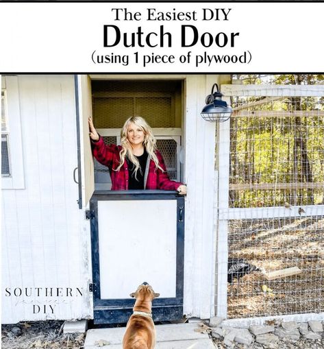 Dutch Doors Diy, Dutch Doors Exterior, Diy Swing, Chicken Coop Run, Diy Shutters, Shed Doors, Black Spray Paint, Dutch Door, Diy Chicken Coop