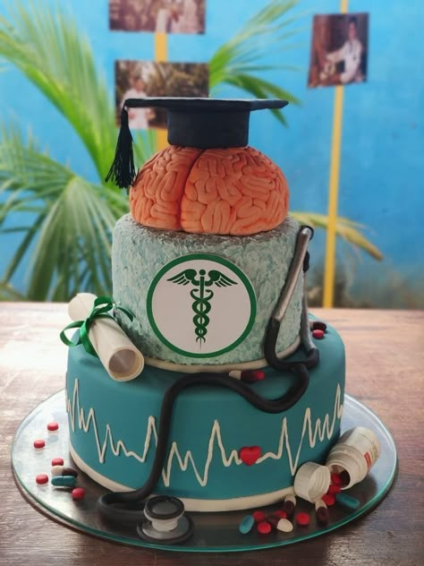 Medical School Cake Ideas, Med School Graduation Cake, Anatomy Decorations, Med School Party, Medical School Graduation Cake, Med School Graduation Party, Nursing Graduation Cakes, Medical Cake, Medical Party