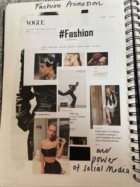 Fashion Aesthetic Mood Board, Fashion Projects Portfolio, Fashion Journal Ideas Portfolio Layout, Fashion Scrapbook Ideas, Fashion Communication Portfolio, Fashion Journalism Aesthetic, Fashion Sketchbook Layout, Fashion School Portfolio, Fashion Styling Portfolio