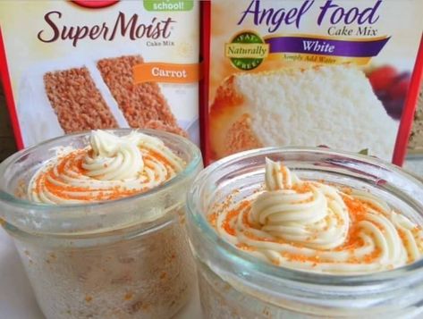 Weight Watcher Recipes Mug Carrot Cake, 3 2 1 Cake, Angel Food Cake Mix, Microwave Cake, Angel Food Cake Mix Recipes, Cake Mixes, Individual Cakes, 1 Cake, Mug Recipes