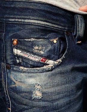 Diesel Jeans! Worth every penny. Mens Jeans Pockets, Diesel Logo, Diesel Jeans Mens, Diesel Industry, Denim Inspiration, Denim Ideas, Moda Jeans, Denim Wear, Denim Pocket