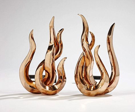 Andirons (sculpted fire dogs) that hold up the grate by designer Mattia Bonetti, at £7,200 (about $15k in dollars) Flame Jewelry, Mattia Bonetti, Fire Jewelry, Christmas Wish List, Diamond Watches, Toy Trains, Christmas Wish, From Santa, Rich People